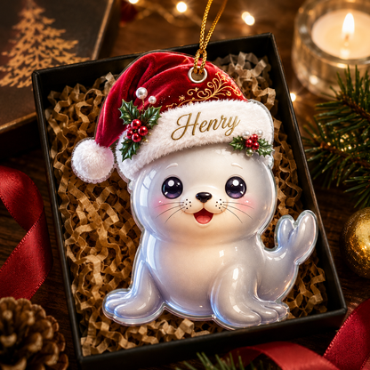 Animal With Santa Hat Sea Lion