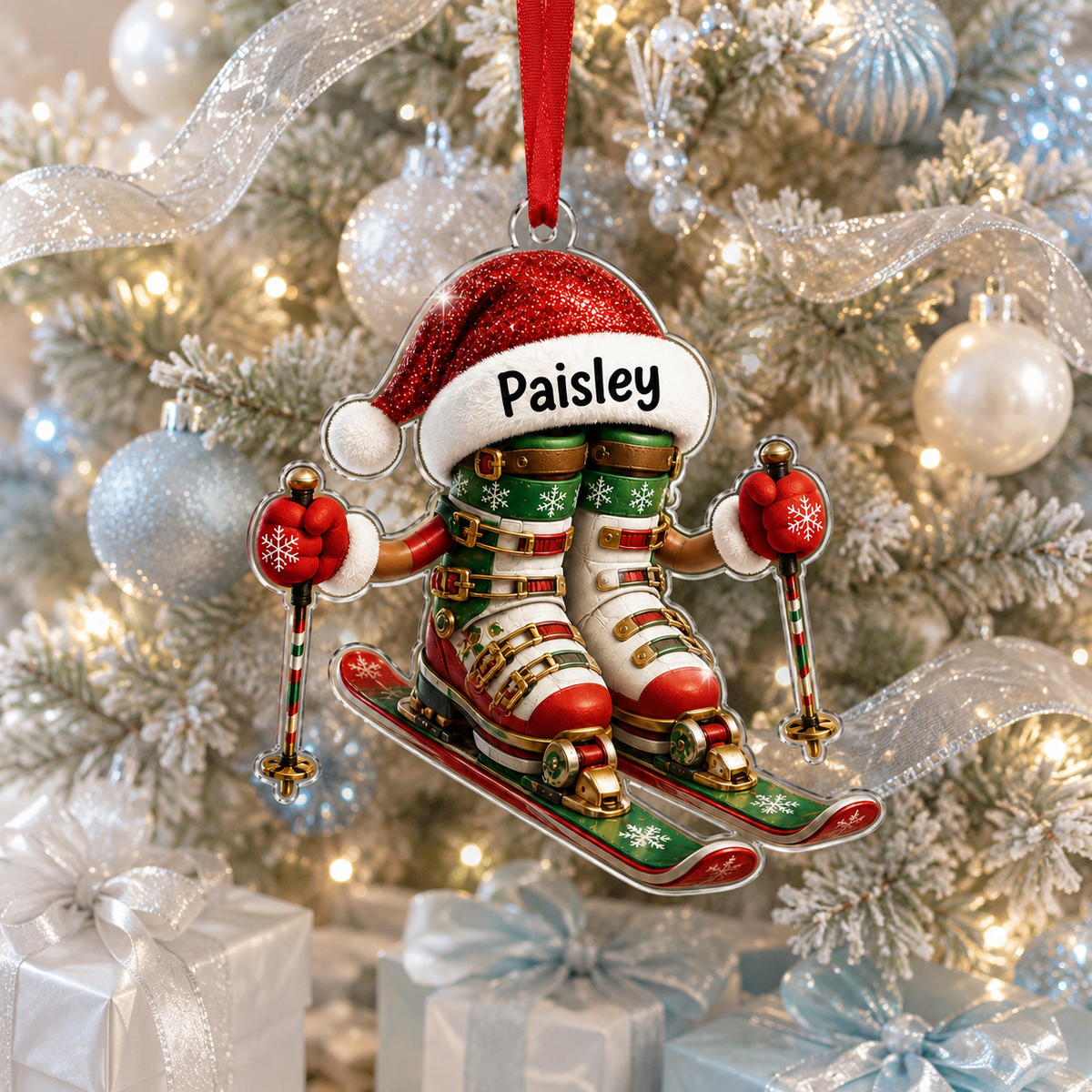 Sport Running Custome Name Acrylic Skiing