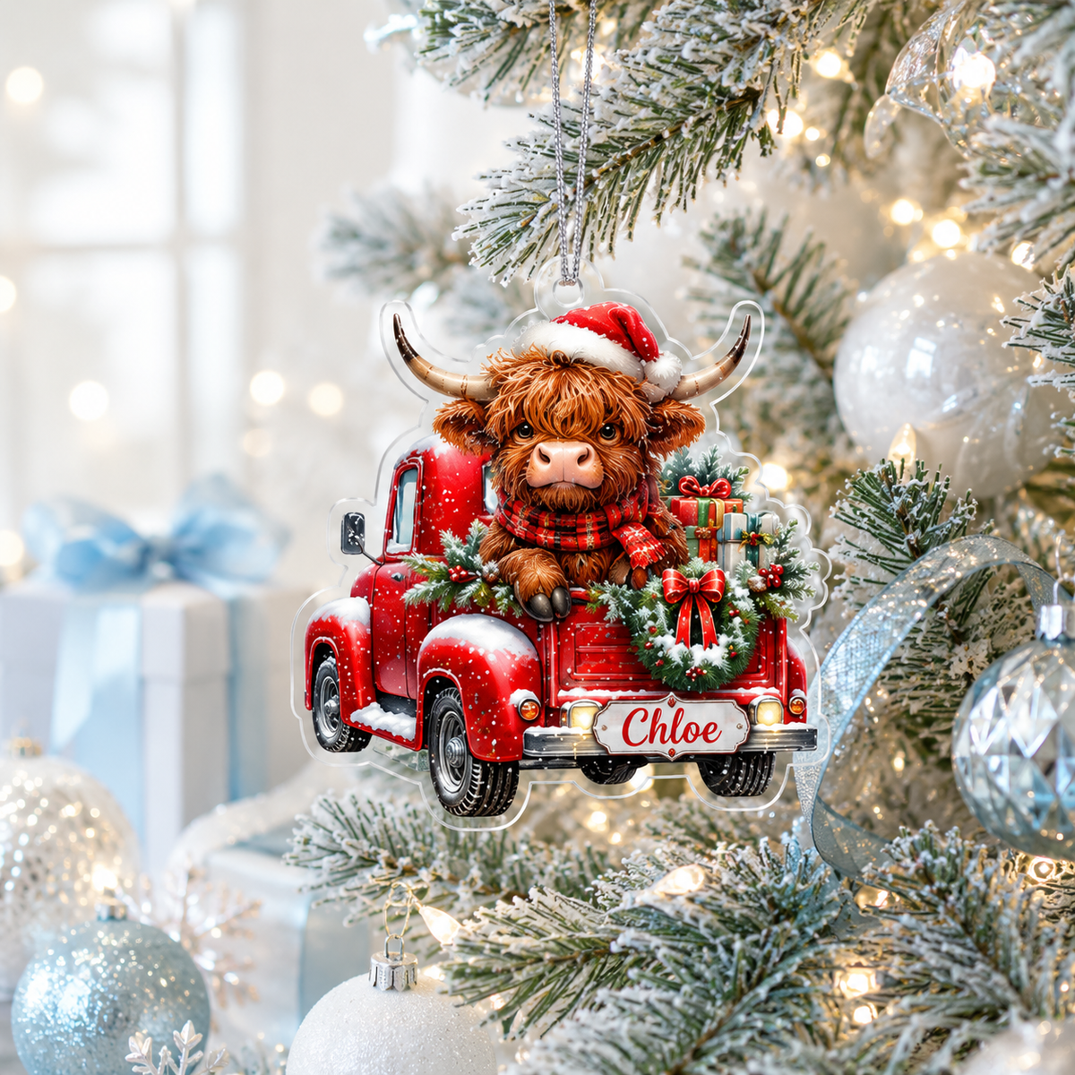Christmas Farm Highland Cow
