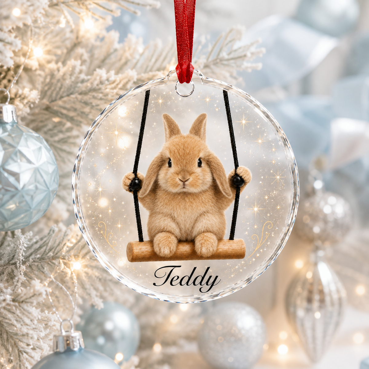 Animal Glass Ornament Rabbit