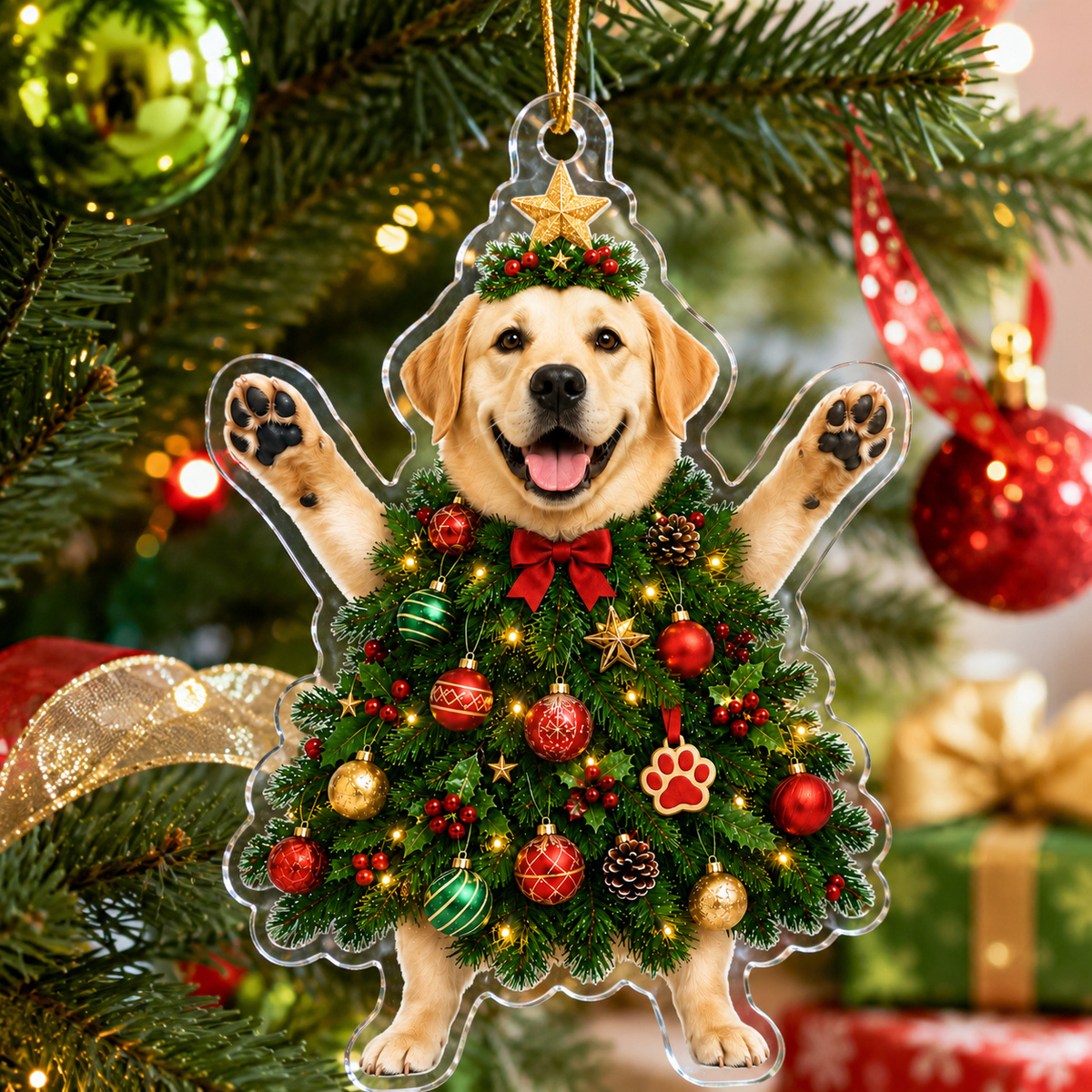 Dog Santa Tree Labrador Retriever