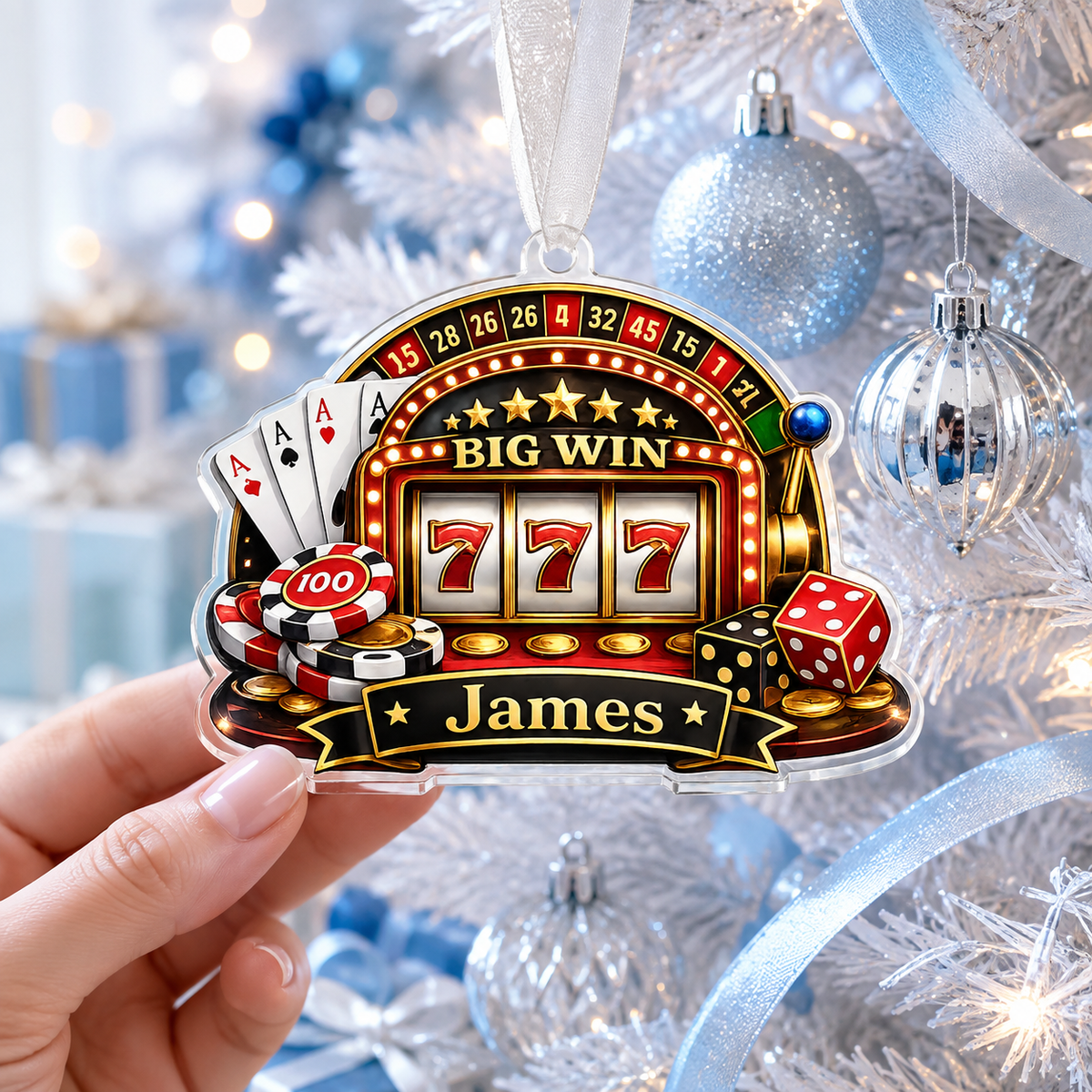 Pocker Custome Name Acrylic Big Win