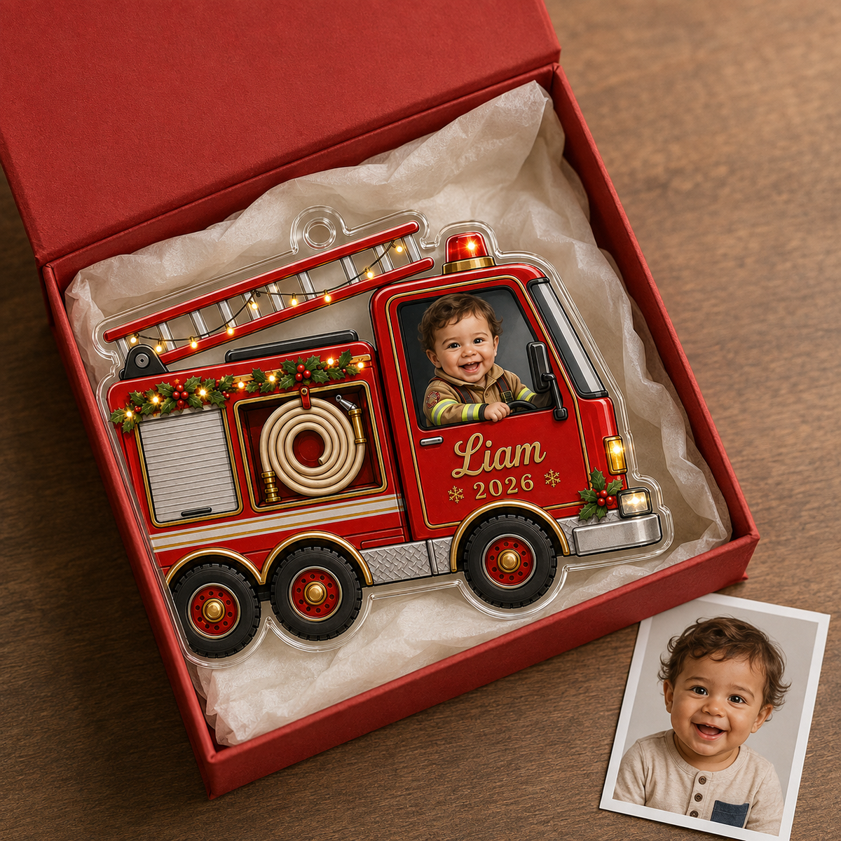Baby Photo Fire Truck