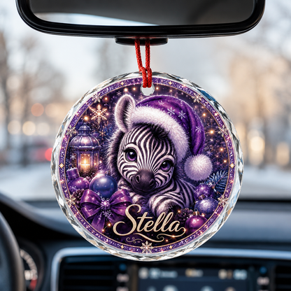 Purple Animal At Christmas Zebra