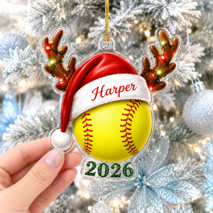 Christmas Sports 2026 Softball Acrylic