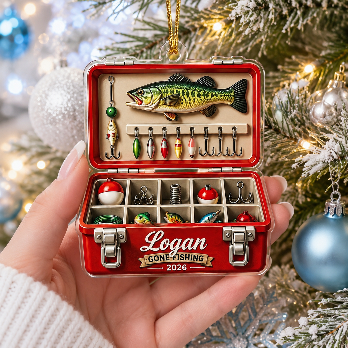 Personalized Fishing Lure Box Acrylic