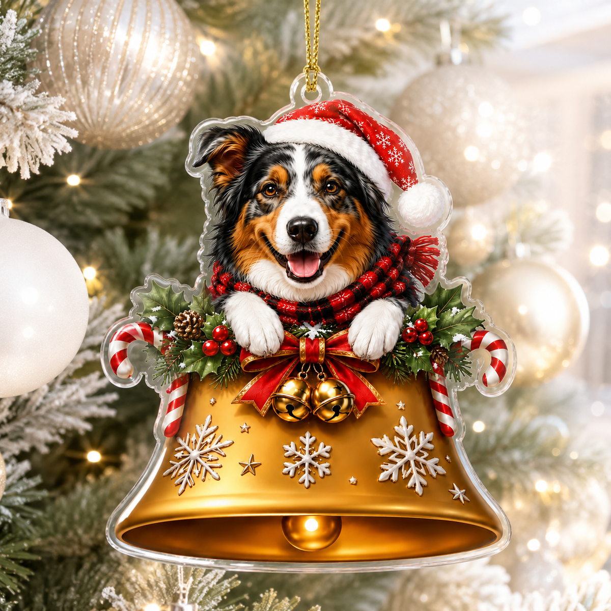 Dog Christmas Bell Australian Shepherd