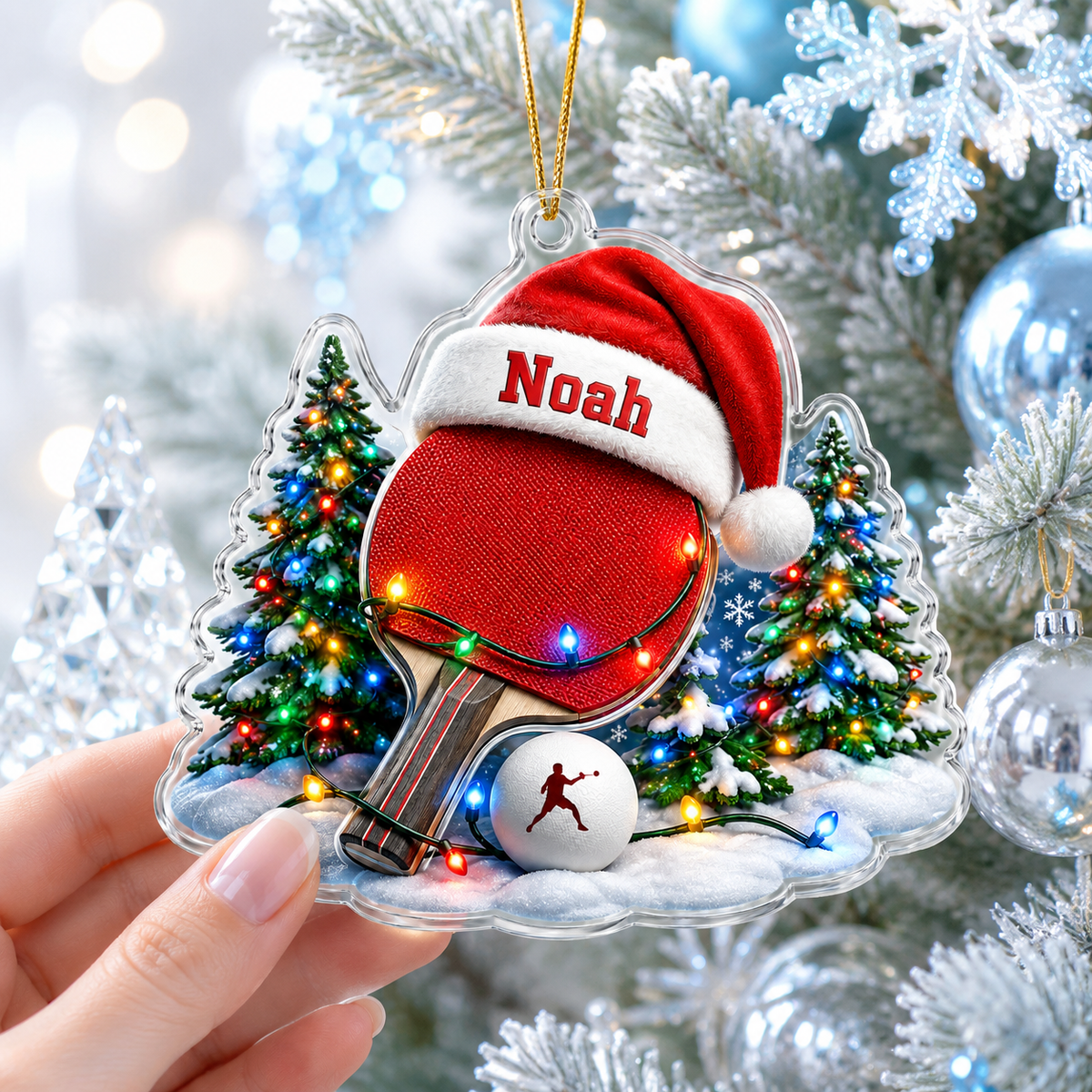 Custom Sports Christmas Acrylic - Table Tennis