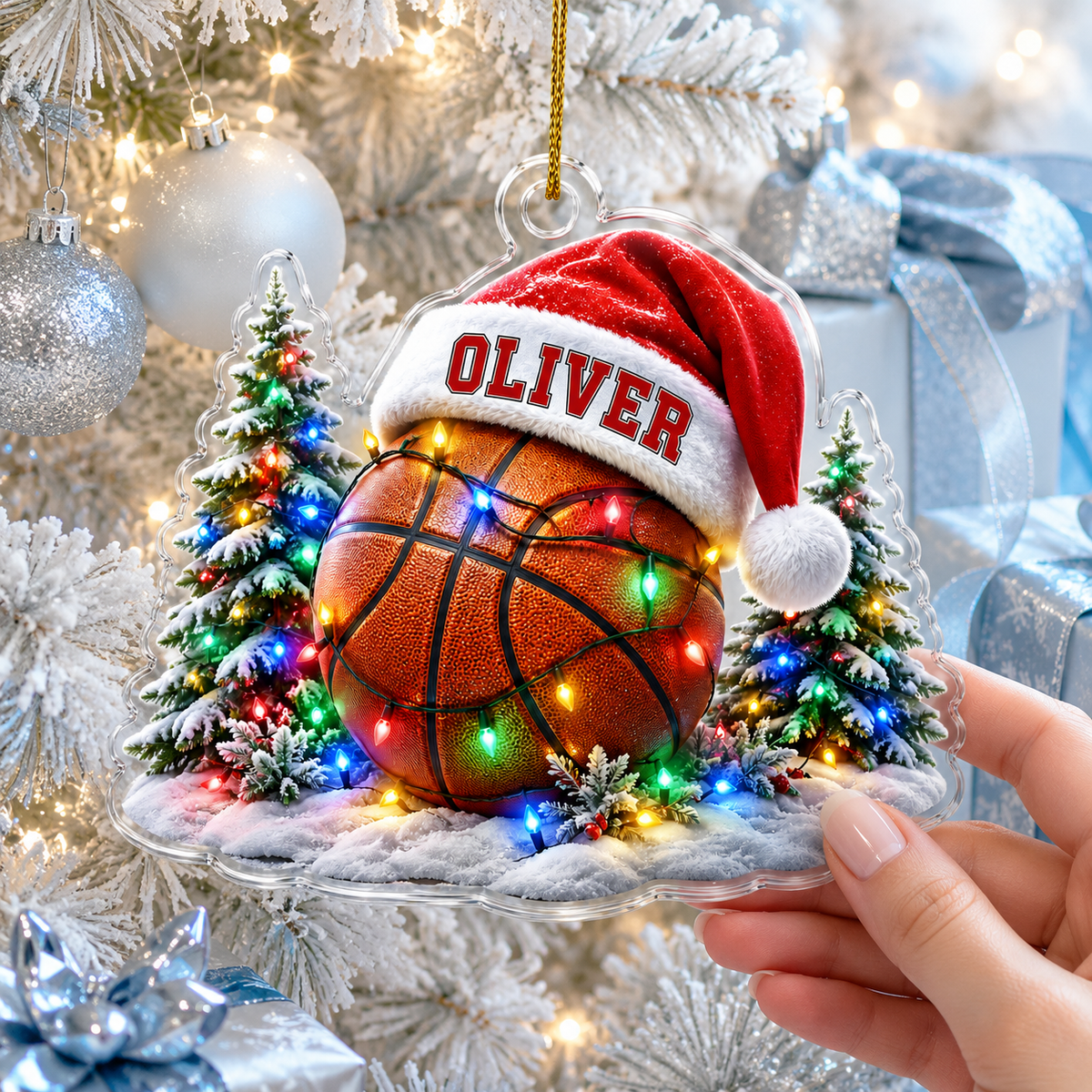 Custom Sports Christmas Acrylic - Baseball
