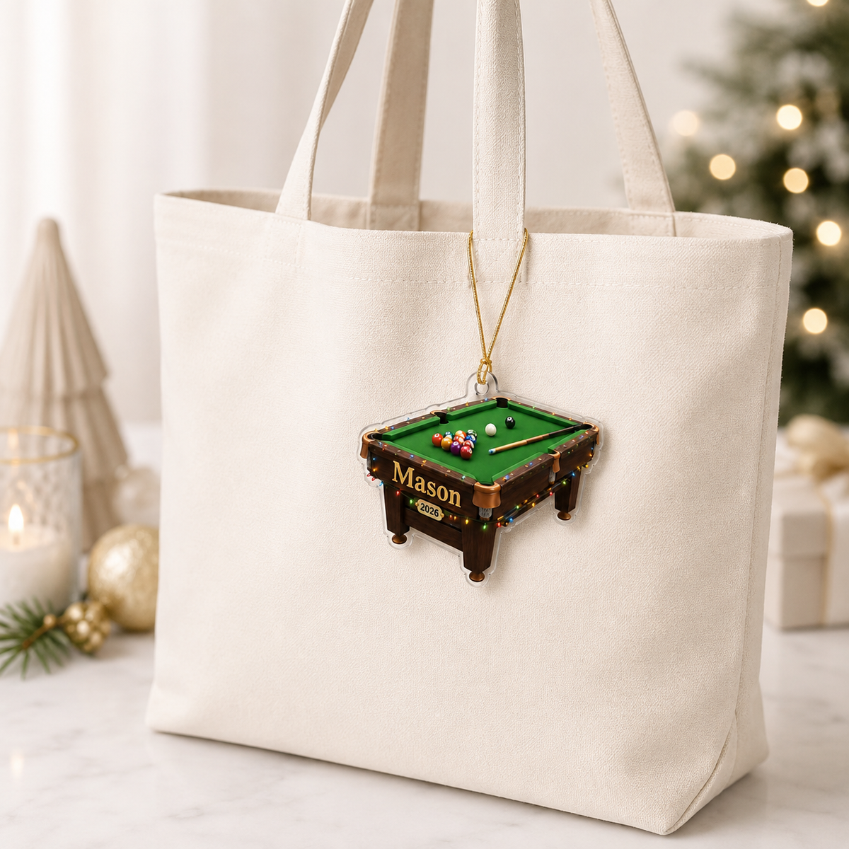 Custom Name Billiards Festive Cue Table Acrylic