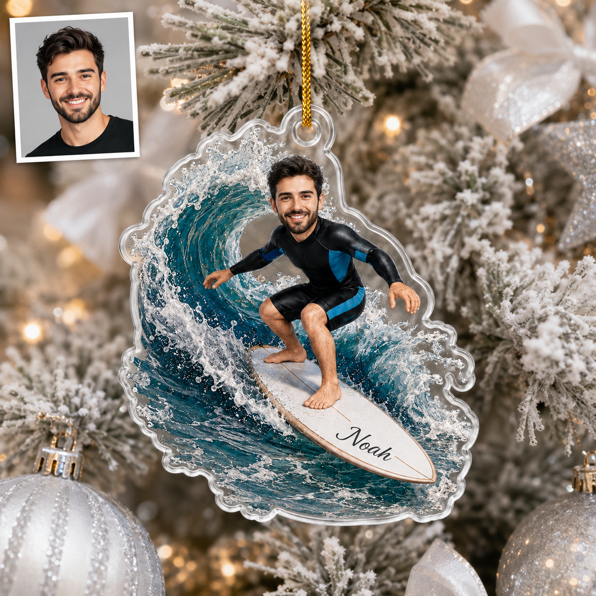 Surfing Personalize Acrylic Boy