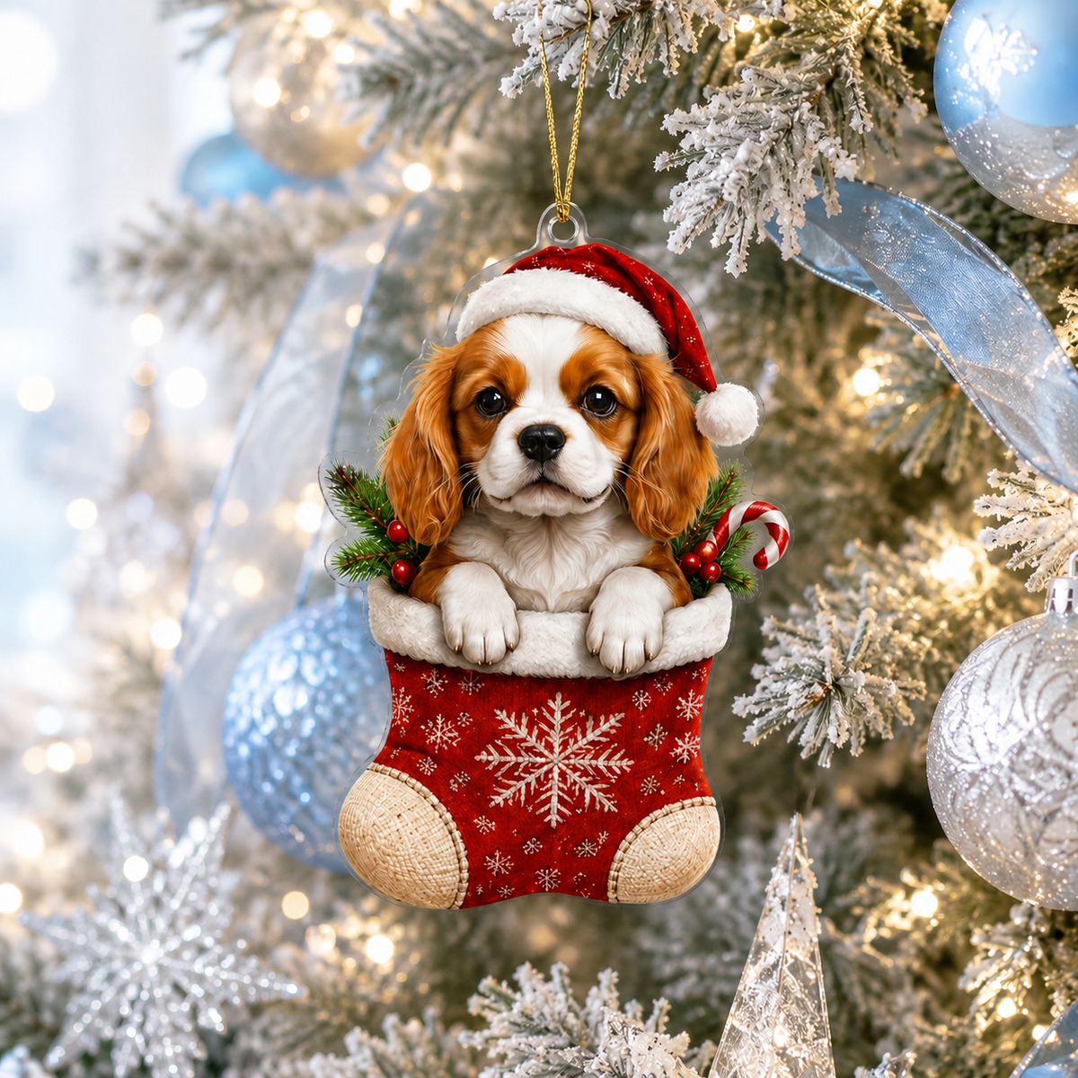 Dog Christmas Socks Spaniel