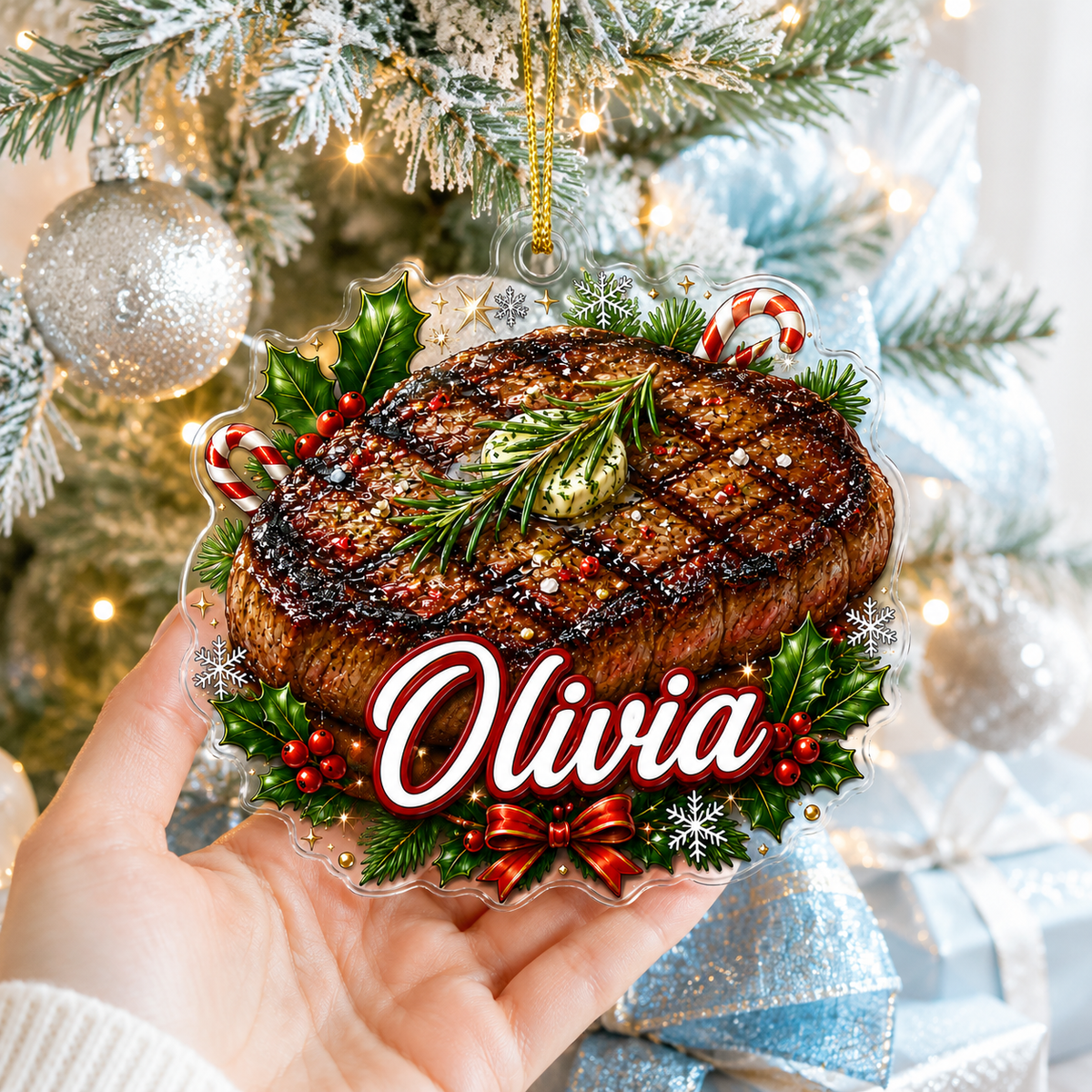 Custom Name Food Acrylic - Grilled Steak