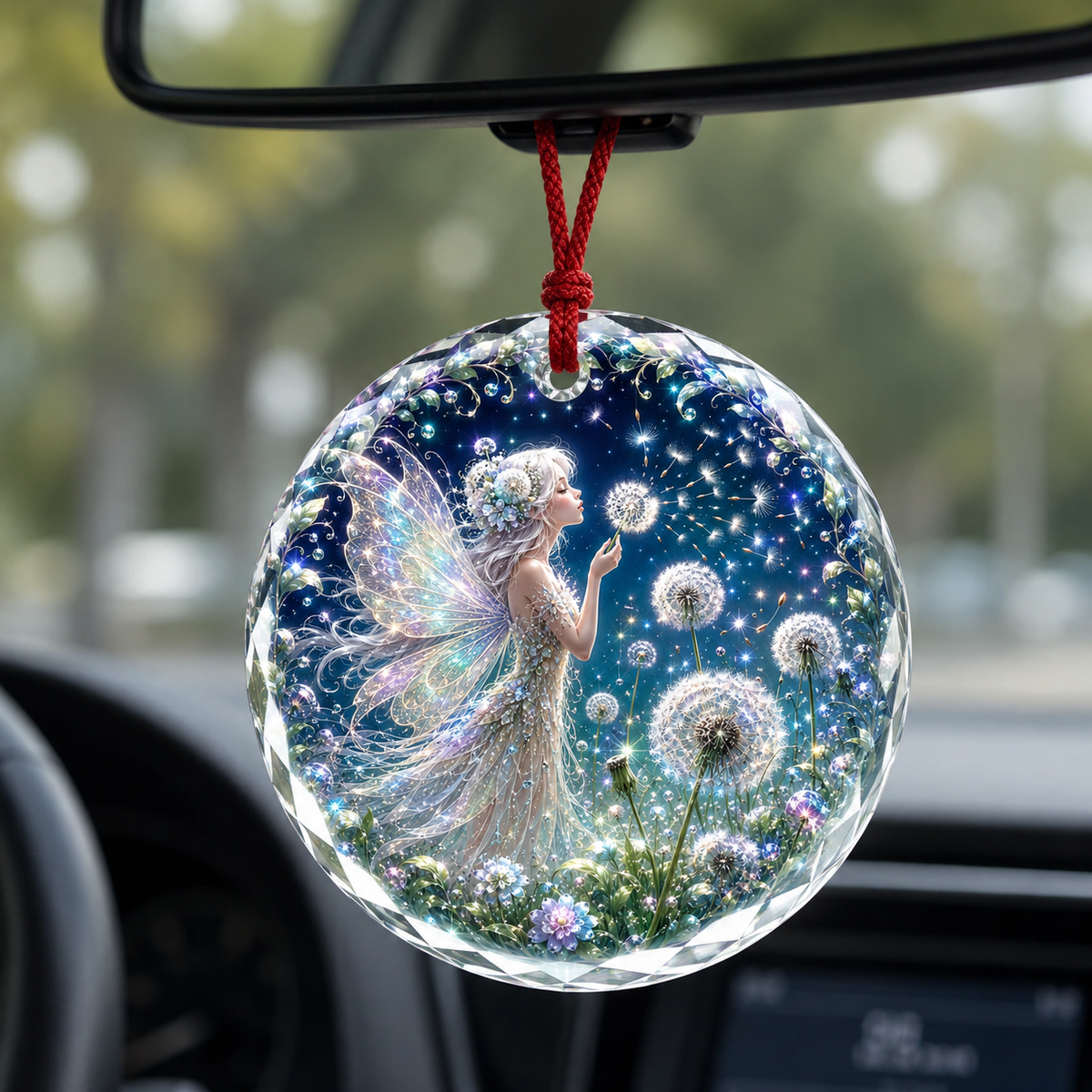 Fairy Glass Ornament Dandelion Fairy