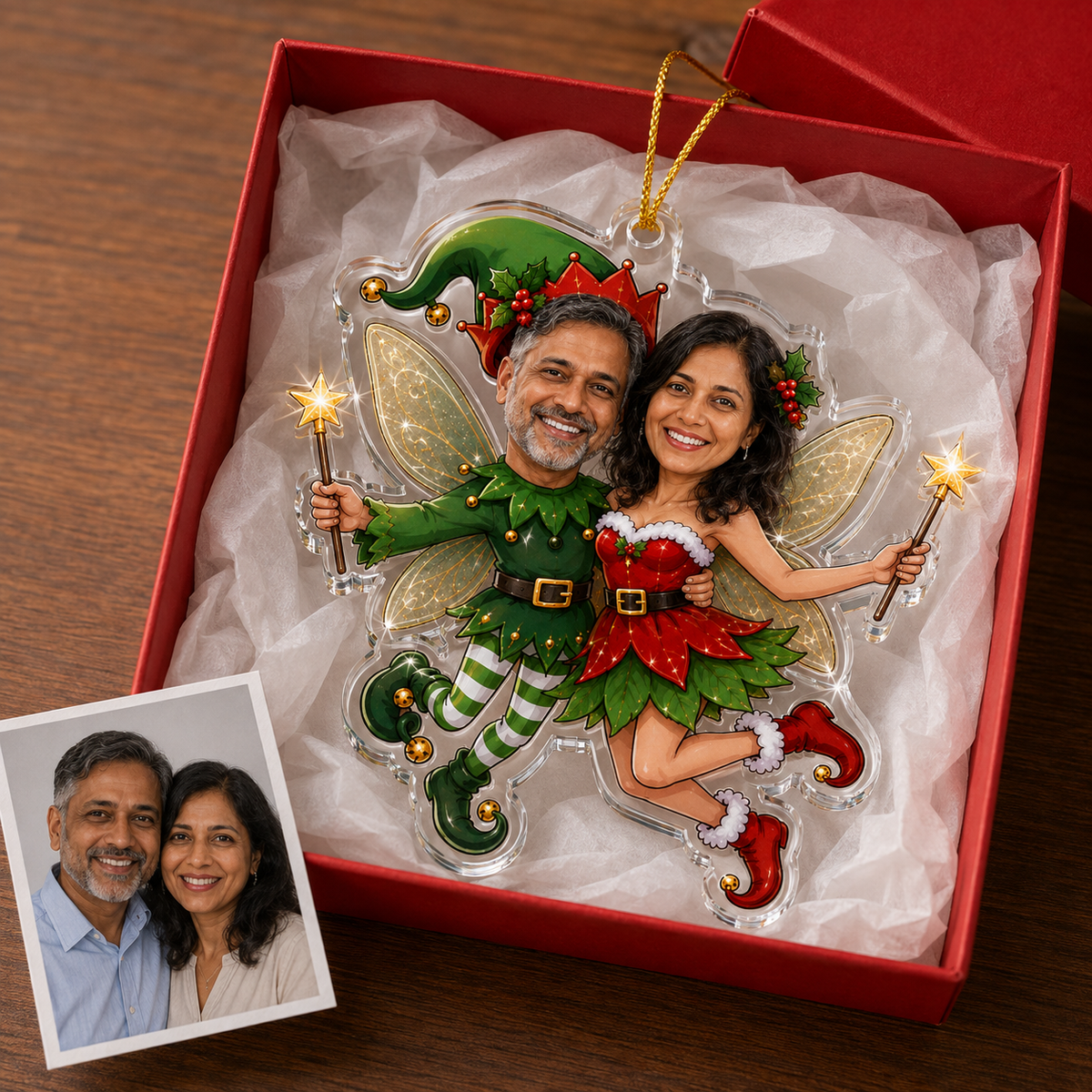 Custome Photo Couple Tinkle Bell