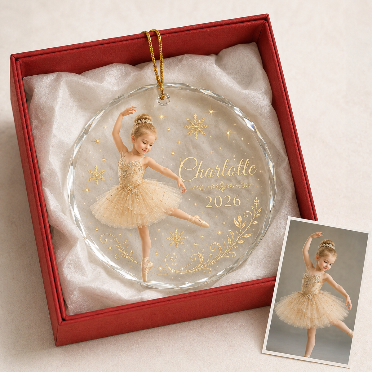 Custom Photo Dancing Glass Baby Girl