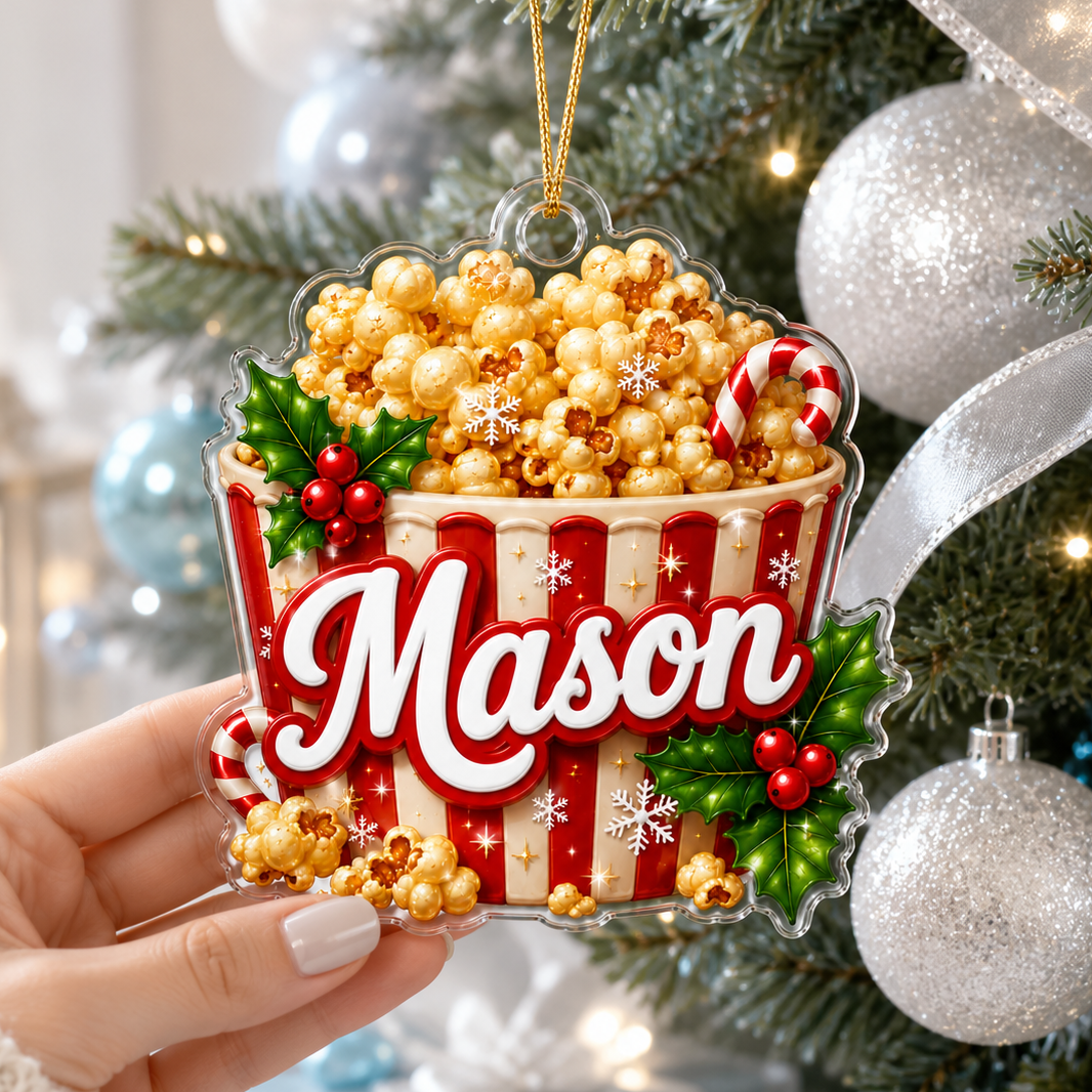 Custom Name Food Acrylic - Popcorn