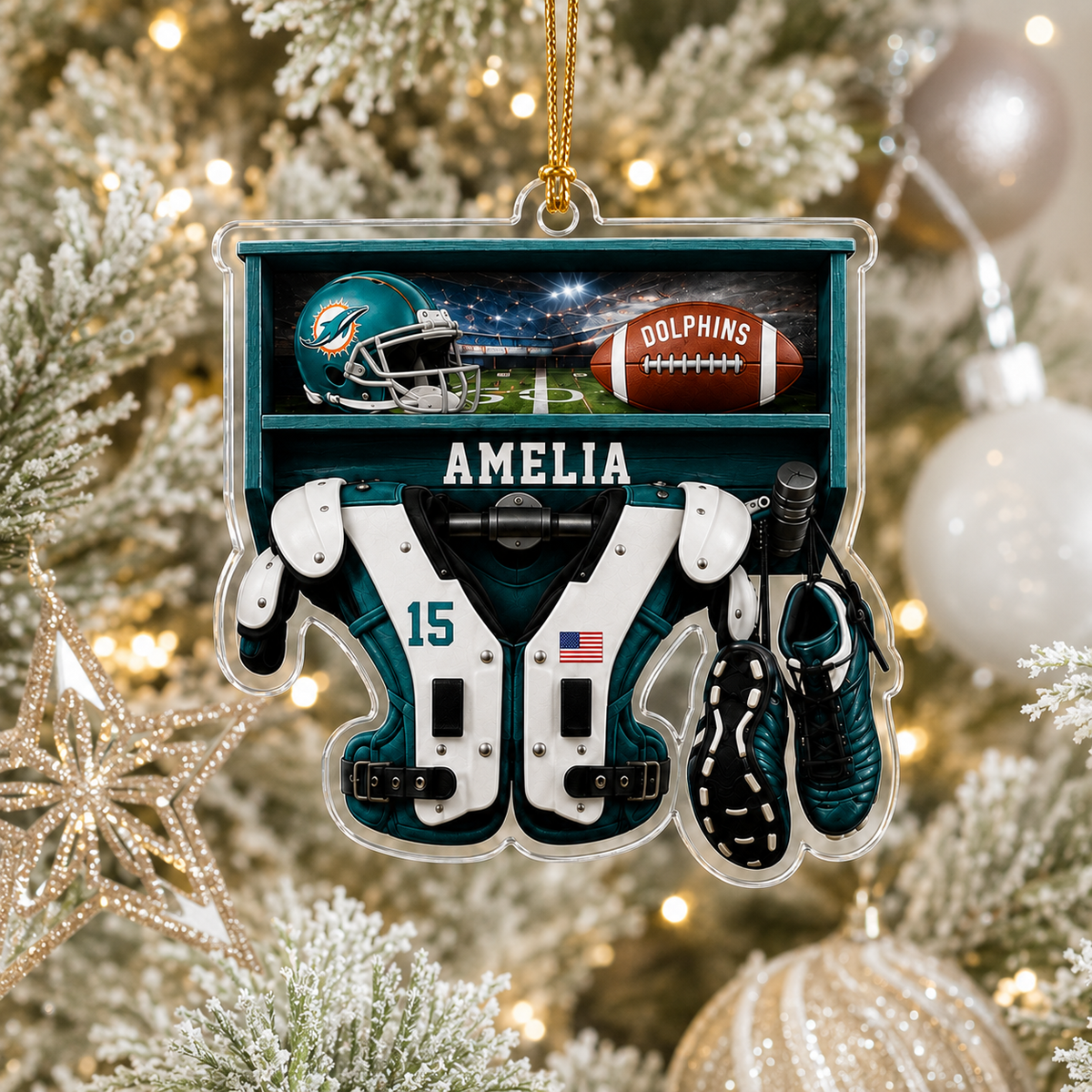 American Football Custome Name Acrylic Style 16