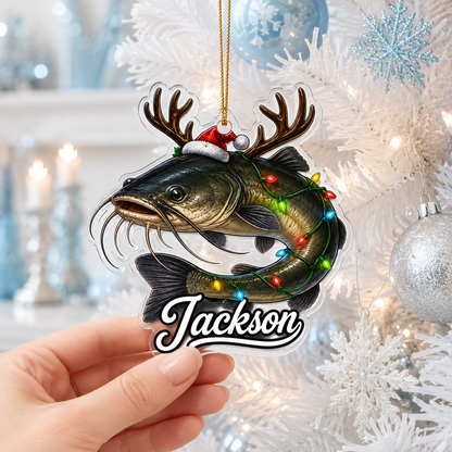 Fishing Christmas Lights Catfish Acrylic