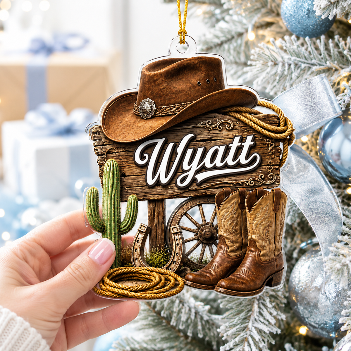 Personalized Boots Western Sign Acrylic
