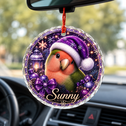 Purple Bird At Christmas Lovebird