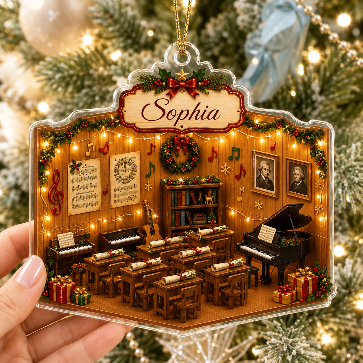 Piano Custome Name Acrylic Style 1