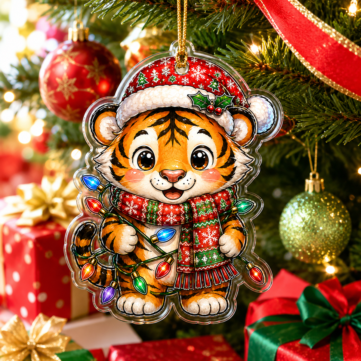 Animal With Christmas Led Tiger