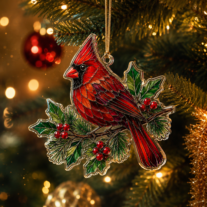 Bird With Flower Cardinal