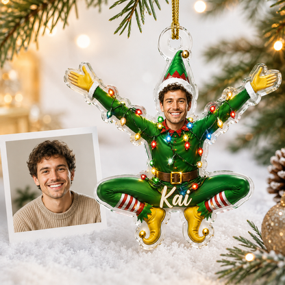 Custom Photo Christmas Elf Man