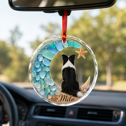 Custom Dog Seashell Border Collie
