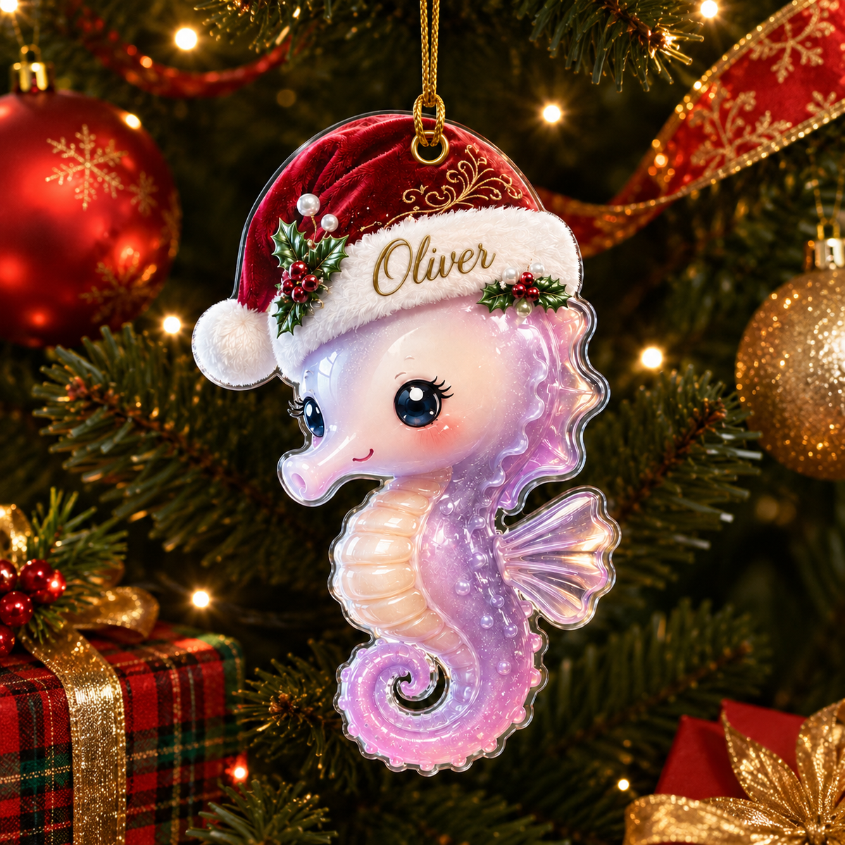 Animal With Santa Hat Seahorse