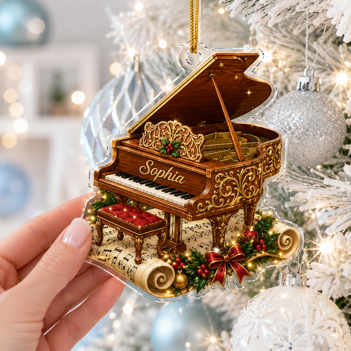 Piano Custome Name Acrylic Style 3