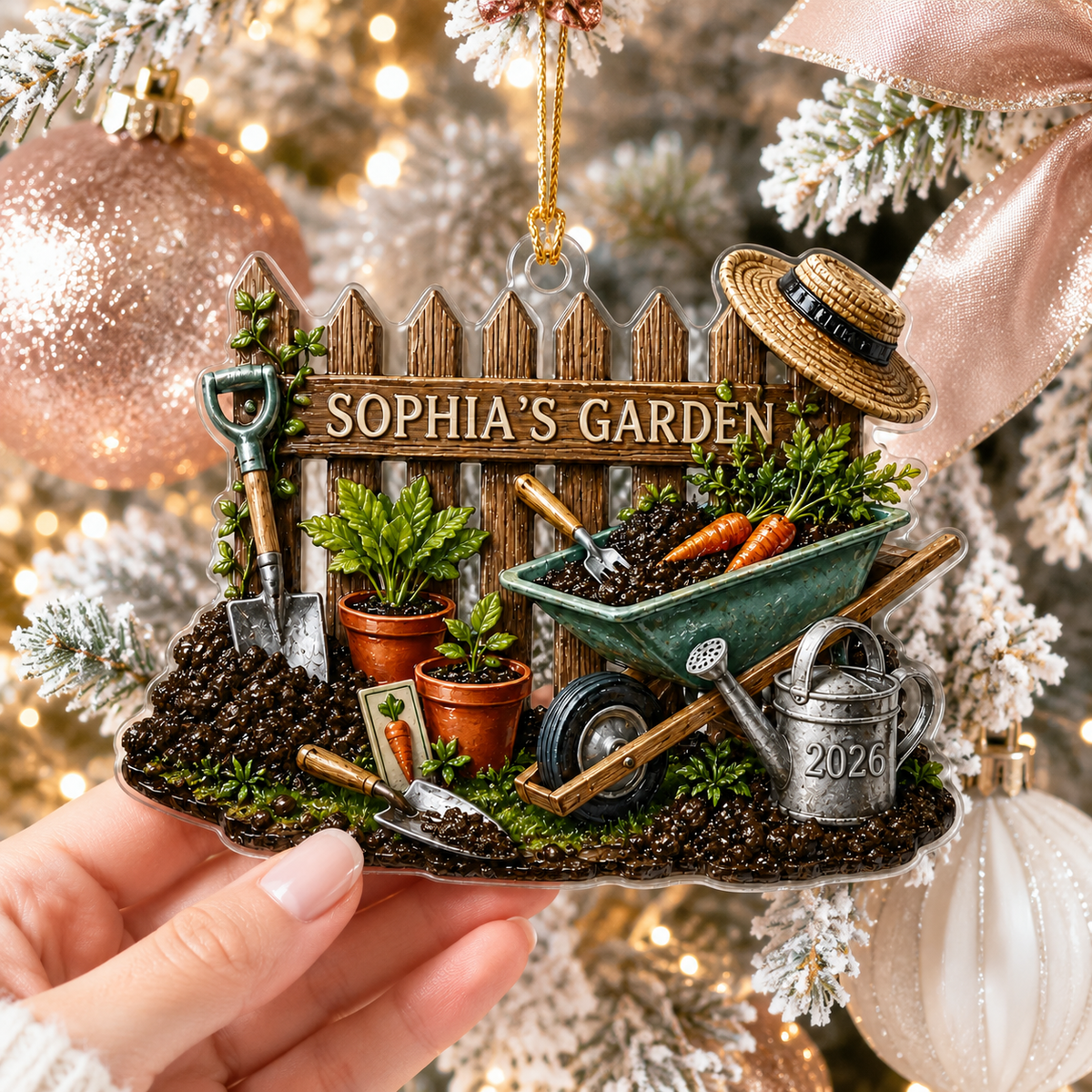 Custom Gardening Wheelbarrow Acrylic