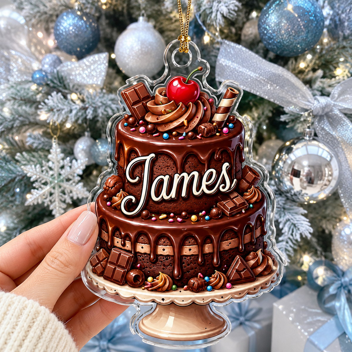 Custom Dessert Chocolate Cake Acrylic