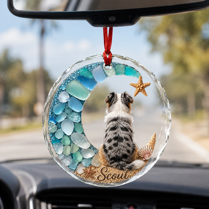 Custom Dog Seashell Australian Shepherd