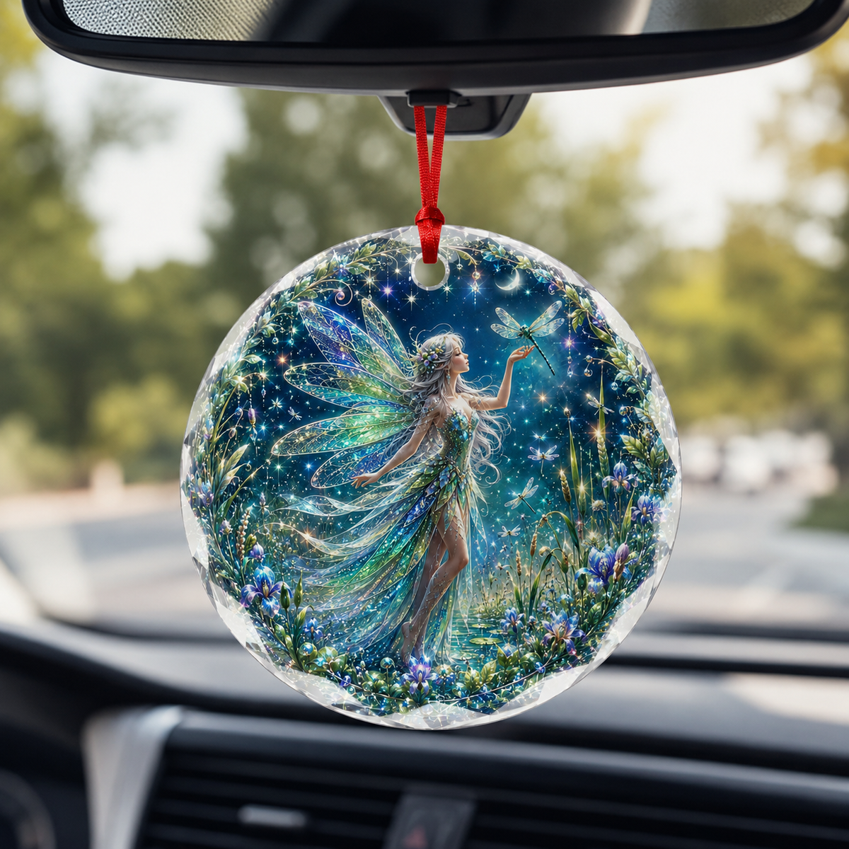 Fairy Glass Ornament Dragonfly Fairy