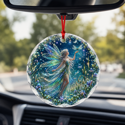 Fairy Glass Ornament Dragonfly Fairy