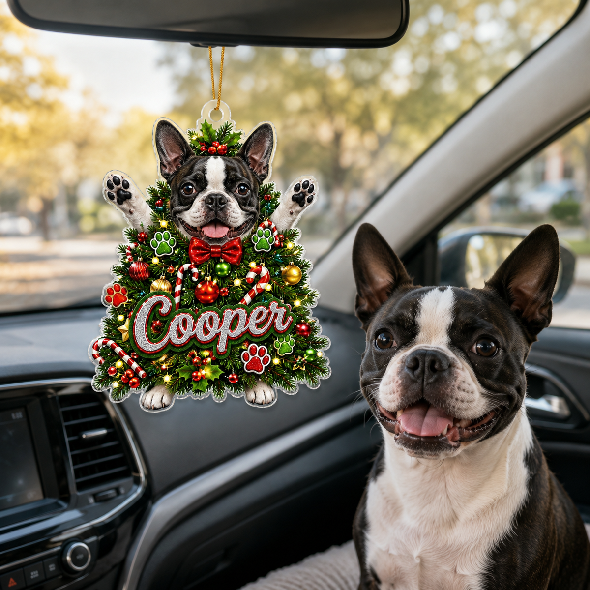 Custom Photo Dog Christmas Style 2