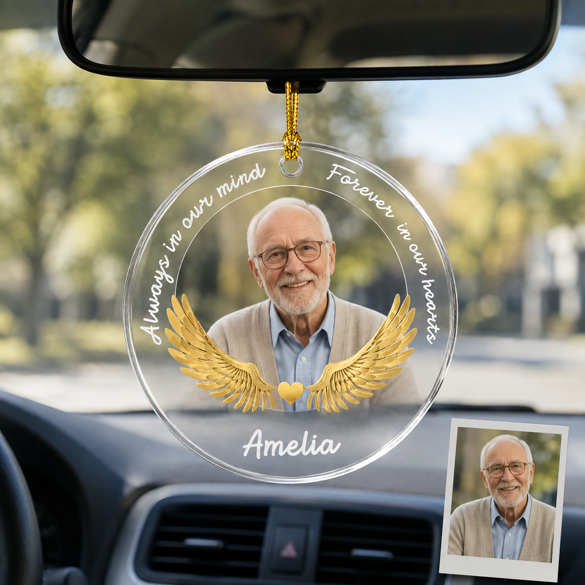Custom Photo Golden Angel Wings Photo