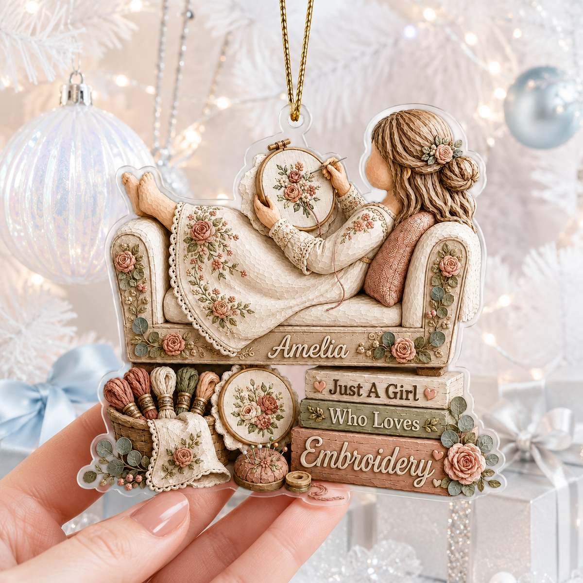 Personalized Just A Girl Hobby Embroidery