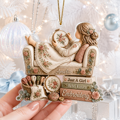 Personalized Just A Girl Hobby Embroidery