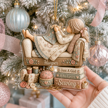 Personalized Just A Girl Hobby Sewing