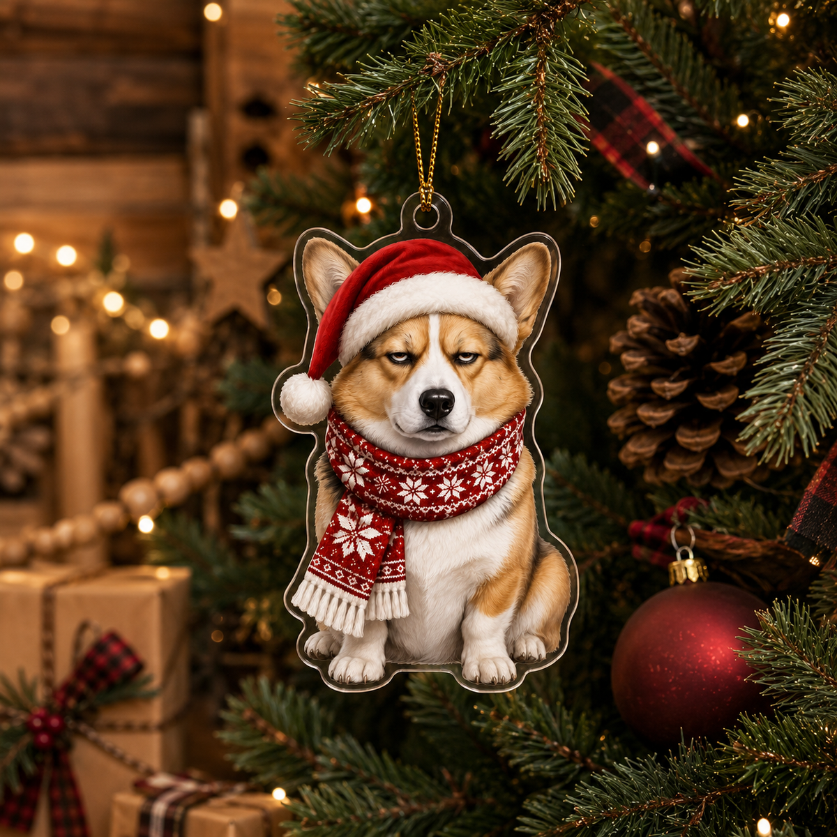 Dog Funny Christmas Corgy