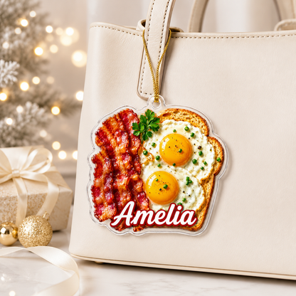 Breakfast Custom Name Bacon and Egg Toast Acrylic