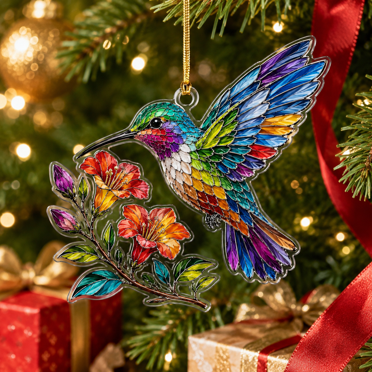 Bird With Flower Hummingbird