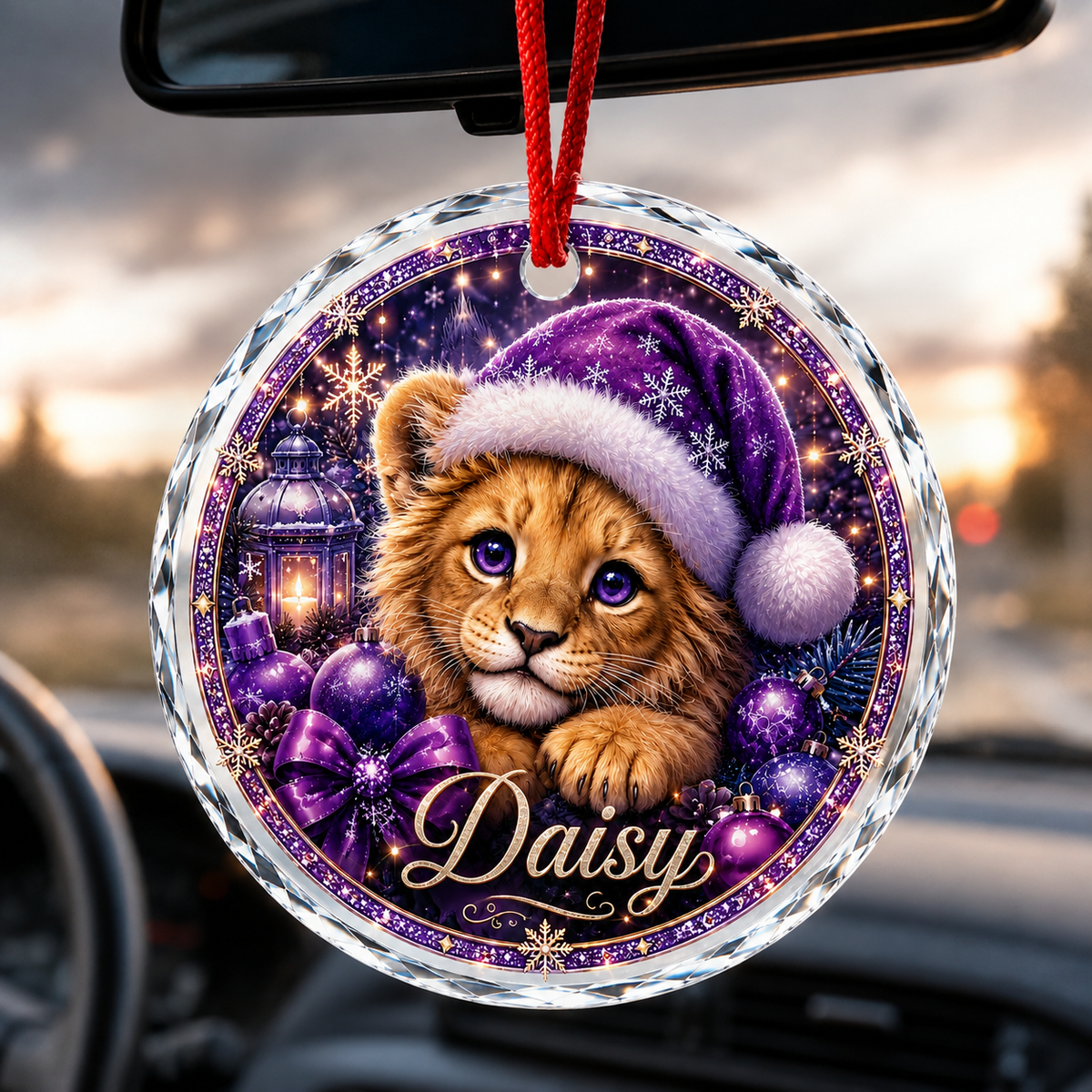 Purple Animal At Christmas Lion