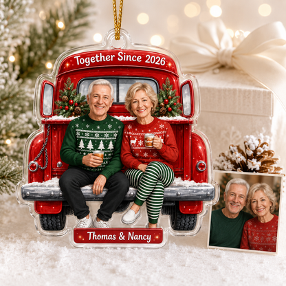 Custom Photo Christmas Truck Grandparents