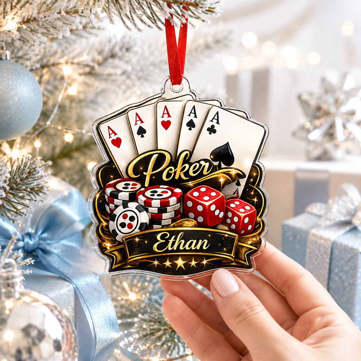 Pocker Custome Name Acrylic Yellow Pocker