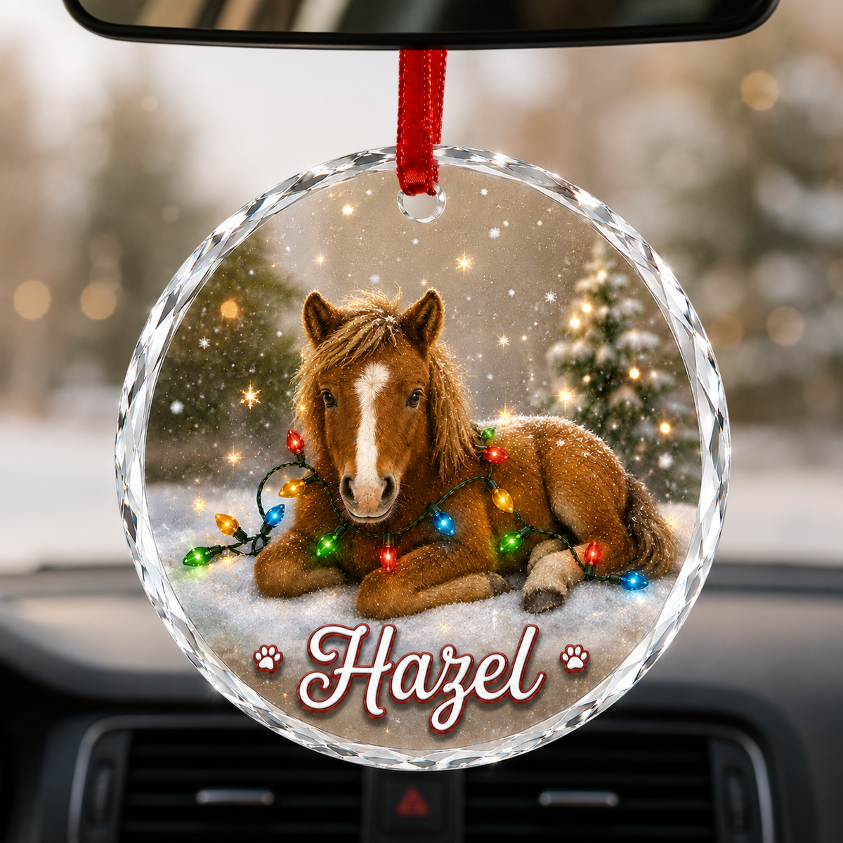 Glass Animal Led Light Horse