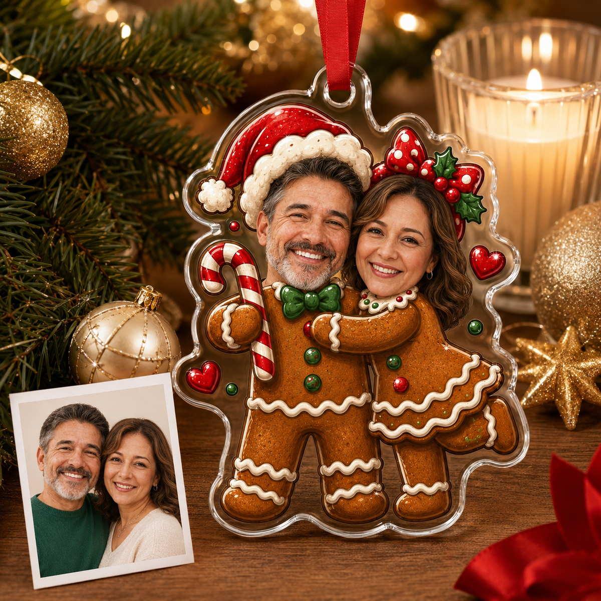 Custome Photo Couple Gingerbread